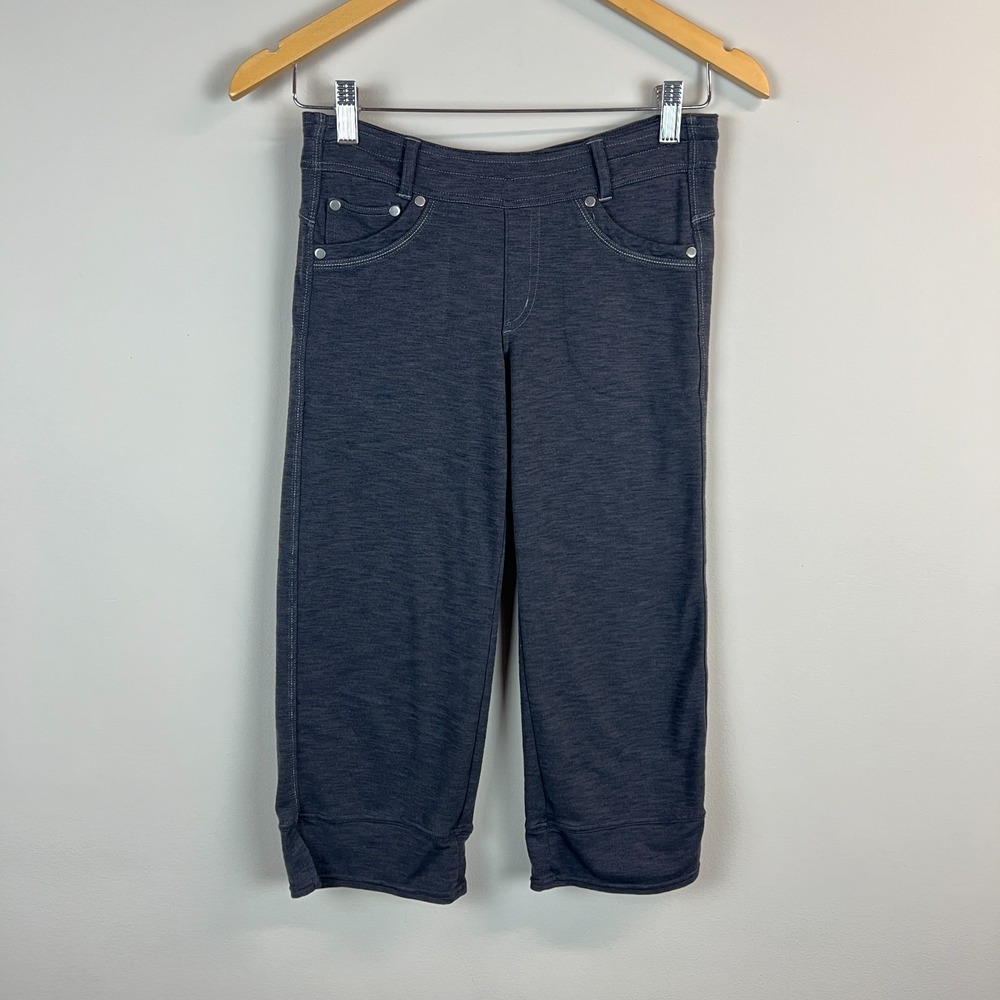 Kuhl Capri Pants Womens 6 Grey Mova Stretch Straight Leg Pull On Active Athletic